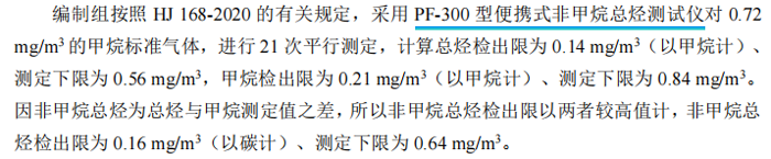 《固定污染源廢氣總烴、甲烷和非甲烷總烴的測定便攜式催化氧化-氫火焰離子化檢測器法》